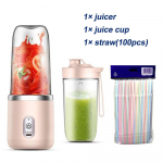 400 ml kaasaskantav elektriline mahlapress 6 teraga puuviljamahla tass USB-taaslaetav automaatne v&auml;ike mahlapress Smuuti blender masin k&ouml;&ouml;gikombain