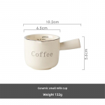 Loov keraamiline espressopiimakann k&auml;epidemega ja skaalaga - Mini kohviku m&otilde;&otilde;teriist