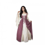 Cosplay naiste keskaegne renessansi kost&uuml;&uuml;m Cosplay &uuml;le &uuml;likonna kleit vest Victoria Princess Steam Punk rihm, suur suurus M roosa