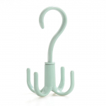 360 kraadi p&ouml;&ouml;ratud 4 konksu plastikust riidepuu k&auml;ekoti hoidja riiuli raami korraldaja sinine