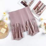 Suured turvap&uuml;ksid naistele suvised k&otilde;rge v&ouml;&ouml;kohaga elastsed 2-in-1 alusseelikuga alusp&uuml;ksid seksikas pits libisemiskindlad pokserid aluspesu naistele 5XL roosa