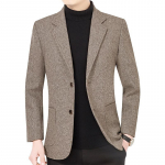 Meeste S&uuml;gisr&otilde;ivad Bleiserid Mantlid Ka&scaron;miir &Auml;ri vabaaja Bleiserid Jakid Meestele Slim Fit Bleiserid Meeste riided 4XL M kohv
