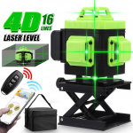 4D 16/12/8 joon 360&deg; horisontaalne vertikaalne rist roheline tuli laseri taseme isetasanduv m&otilde;&otilde;tmise APP juhtimine 8 Lines
