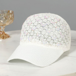 Naiste pesapallim&uuml;ts, suvine visiir, hingav v&otilde;rgust p&auml;ikesem&uuml;ts, v&otilde;rgust m&uuml;ts Adjustable valge