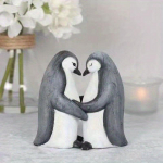 Loominguline armastus Loomade kallistamine Kuju Vaigust K&auml;sit&ouml;&ouml; Loomade armastus Paar kallistav kujuke Pulma-aastap&auml;evad Kingitused S&uuml;nnip&auml;evad Kodukaunistused Penguin