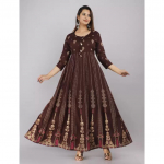 Naiste Disainer Rayon Anarkali Kurta Kleit India Bollywood Prinditud Kurti Kleit SC-2132 M-38