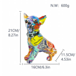 Istuv koer elutoa veinikapp k&auml;sit&ouml;&ouml;dekoratsioon kodu lauaarvuti kontori ornament dekoratsioon kingitus