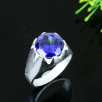 London Blue Topaz Handmade 925 Sterling Silver Gift Ring Size 10.5 m0p13