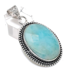 Amazonite Handmade 925 Sterling Silver Jewelry Pendant 2.05 u3p82