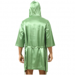 Meeste satiinist lahtised hommikumantlid, kerged magamisriided poolvarrukatega kimono hommikumantel XL roheline
