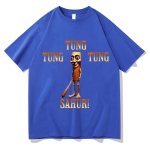 Tung Tung Tung Sahur- Itaalia ajuk&otilde;di meem T-s&auml;rgid Naljakad Meeste/Naiste R&otilde;ivad Esteetilised Topid Unisex Riided Puuvillased Pehmed T-s&auml;rgid XXXL
