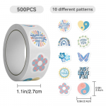 500 lehte/rull dekoratiivsed t&auml;ppkleepsud pitseerimiseks ja meisterdamiseks