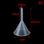 60Mm 90Mm Mouth Dia Laboratory l&auml;bipaistev valge plastikust filtrilehter 60mm