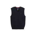 Polo Ralph Lauren Logo Pony Tikitud V-kaelusega Pullover Laste Topid Must 323702300-021 M