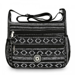 Tikandid Bohemian Crossbody kott Suure mahutavusega koe Oxfordi kott Triibuline &otilde;lakott v&auml;litingimustes Style A
