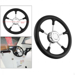 304 Stainless Steel 320mm 12.6 inch Boat Steering Wheel 5 Spoke PU Foaming Material 3/4 Shaft