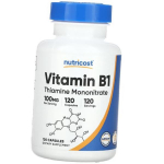 Tiamiinmononitraat, Vitamiin B1 100, Nutricost 120kaps (36647044) 120caps