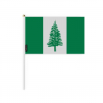 Drapeau - Mini Drapeau &icirc;le Norfolk - 14 x 21 cm - Pol&uuml;ester resistant - L&eacute;ger - Recto/verso