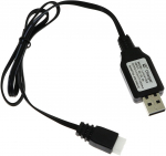 USB-laadimiskaabel 7,4 V &ndash; SYMA X8C X8G Hubsan H501S jaoks &ndash; &Uuml;hildub LiPo akudega &ndash; Must &ndash; Plastik must