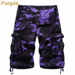 Uued suvised meeste kombinesoonid Camouflage Keskmise pikkusega p&uuml;ksid Meeste cargo-l&uuml;hikesed p&uuml;ksid 6 v&auml;rvi 40 lilla