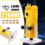 Puitlaminaatfrees Elektriline trimmer Puidut&ouml;&ouml;riist 2200W 30000 p/min Trimmimine Nikerdamine Freesmasina komplekt puidut&ouml;&ouml;ks