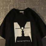 Suvemood Heavyweight Retro Meeste Inglise Kirjad 100% Puuvillane Prinditud &Uuml;markaelus Kvaliteetne Casual Fitness Street T-s&auml;rk M