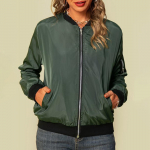 Naistele m&otilde;eldud jakid pikkade varrukatega, kerge lukuga k&auml;rbitud &uuml;ler&otilde;ivad vabaaja tepitud jakid taskutega XXXL