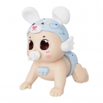 Beebi Elektriline Roomav Nukk M&auml;nguasi Muusika Valgusega USB Laetav Imiku V&auml;ikelapse Poiste T&uuml;drukute Interaktiivne K&otilde;ndiv Roomav &Otilde;ppiv Nukk M&auml;nguasi roosa