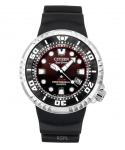 Citizen Promaster pol&uuml;uretaanist rihm punase sihverplaadiga Eco-Drive sukelduja k&auml;ekell BN1024-01Z 300M meestele