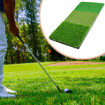 Golf Hitting Mat 3 in 1 Swing Putting Improve Skills PP Turf Practice Training Aid for