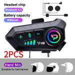 Y10 Mootorrattakiiver Intercom Bluetooth 5.3 Peakomplekt 300M Intercomunicador S&otilde;idu Suhtlus Juhtmevaba Interfon Veekindel Muusikapleier K&otilde;rvaklapid 2PCS Half MIC