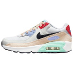 Nike Air Max 90 Nahast SE GS Plaastritega Laste Tossud Valge Liivakate Kobalt-R&otilde;&otilde;m DZ2888-100 38.5