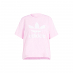 Adidas Originals Adicolor Trefoil Boxy T-s&auml;rk Kirjalogo Prindiga Naiste Topid Roosa IN2492 XS