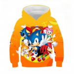 S&uuml;gis 3D Sonic the Hedgehog tr&uuml;kiga kapuutsiga dressipluusid moekad vabaaja spordi pikkade varrukatega laste poiste kapuutsiga dressipluusid 120