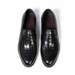Moodne Itaalia stiilis Ehtne nahk Meeste Penny Loaferid Krokodillimuster Lamedad vabaajajalatsid T&otilde;mmatavad Kontori Pulma kleidi kingad 39 must