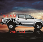 2 tk must kolju graafikaga kleebis vin&uuml;&uuml;lkleebis pikapile Dodge 4x4 maastikule GMC gray
