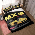 Miata MX-5 NA Racing Multikas Jdm Auto Drift Voodipesu Komplekt, Tekikott Voodikomplekt Tekikattega, Kuningas Kuninganna &Uuml;heinimese Suurus Poisid T&uuml;drukud T&auml;iskasvanud EU single(135x200cm)