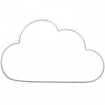 Figure d&eacute;corative - M&eacute;tal - Nuage - 30 x 17,5 cm - Gris - Int&eacute;rieur hall