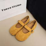 Pehme tallaga Birkenstock &uuml;hed kingad naistele 2025 uus kevad ja suvi koos seelikutega Lame talla Mary Jane kingad Mitmek&uuml;lgsed &otilde;htused Doudou kingad 35 kollane