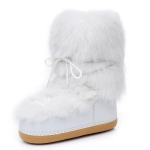 Naiste kohevad t&auml;isnahast uuendatud lumesaapad - Moodsad soojad kuusaapad 41-42 (approx. 26cm) white