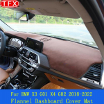RHD&LHD flanellist armatuurlaua katte kaitsepadi kunstlik sisemine p&auml;ikesevari vaip BMW X3 X4 G01 G02 2018-2022 jaoks Without HUD-Right rudder