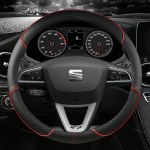 Auto roolikattekate mikrokiudnahast 38cm libisemisvastane Seat Tarraco Arona Ateca Ibiza Toledo Mii Leon Arosa Exeo ST FR jaoks BLUE O SHAPE