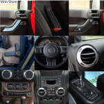 Auto salongitarvikud Jeep Wrangler JK 2011 2012 2016 2014 2015 2016 2017 must s&uuml;sinikkiust dekoratiiv Type 4