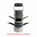 P&auml;evavari autole Skoda Karoq NU7 2018   2024 Tarvikud P&auml;evavari Esiklaas K&uuml;lgaken Privaatsuse Varjutamine Rear Windshield