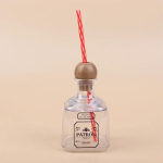 2025 Uued 375ml Mini Tequila Pudelid Akr&uuml;&uuml;l Korduvkasutatavad Tassid Joogik&otilde;rre Auguga V&auml;ikesed Patronipudelid T&uuml;hjad Joogiks Kingitus brown