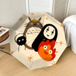 1 tk Totoro No Face Automaatselt Kokkupandav Vihmavari, Tugevdatud 8 Ribilise Raudraamiga, Sobib Reisimiseks, Igap&auml;evaseks Kasutamiseks, S&uuml;nnip&auml;evaks, Dekoratiivseks Kingituseks m0104052