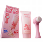 THE FACE SHOP Rice Water Bright Mild Piim & Želee Topeltpuhastusvaht Komplekt (+ Puhastuspintsel)