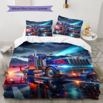 Veoauto Muster Voodipesu Tekikott Komplekt Tekikoti Kate Padjap&uuml;&uuml;r Kodu Kaunistus Kingitus (1 * tekikott + 2 * padjap&uuml;&uuml;ri, ilma s&uuml;damikuta) 135x200cm