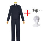 Gojo Satoru Cosplay Kost&uuml;&uuml;mid meestele, Anime Keskkooli vorm, M&auml;rg Parukas, Halloweeni Kost&uuml;&uuml;m, R&otilde;ivad t&auml;iskasvanutele M