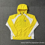 Corteiz Devil's Island Patchwork Pehme Kestaga Kapuutsiga Tuulejakk - Meeste & Naiste Trendikas Matkajakk Extra Large kollane